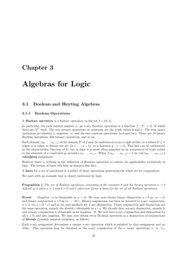 Algebras for Logic