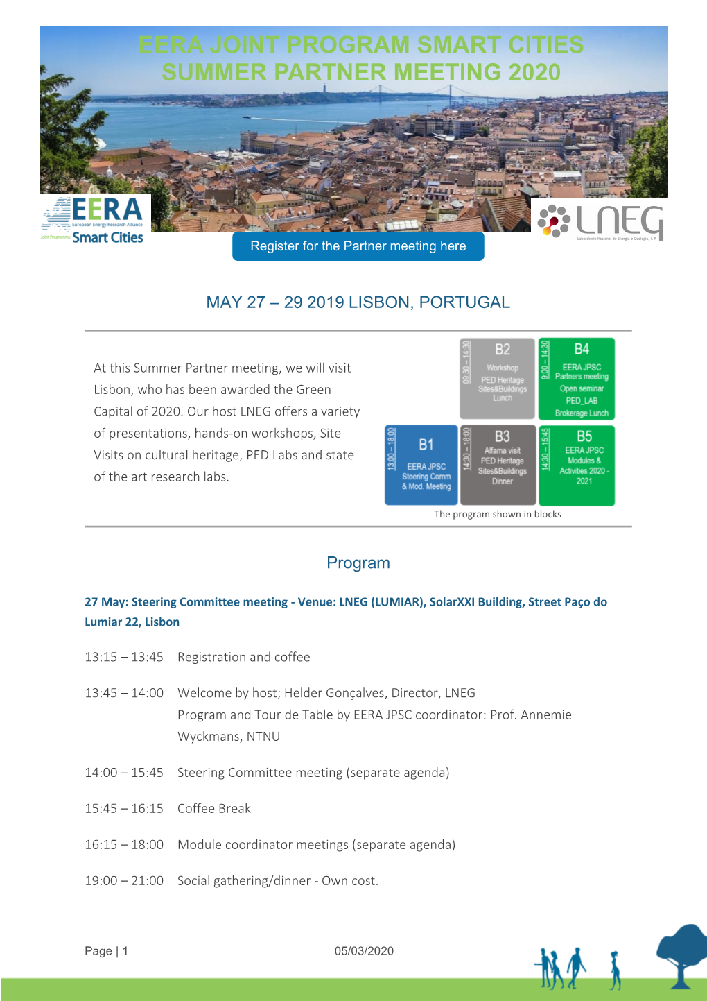 Eera Joint Program Smart Cities Summer Partner Meeting 2020