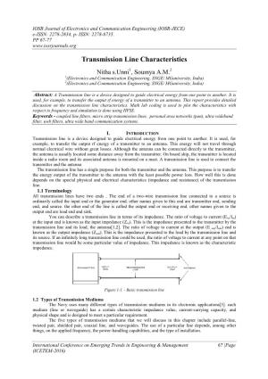 Transmission Line Characteristics