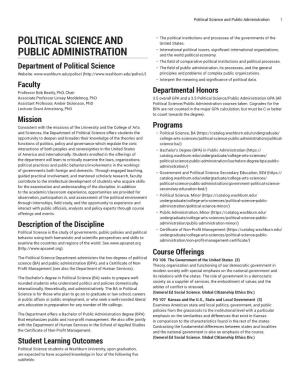Political Science and Public Administration 1