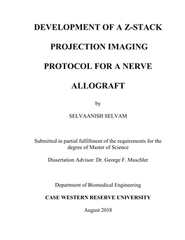 Development of a Z-Stack Projection Imaging Protocol for a Nerve Allograft