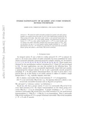 Stable Rationality of Quadric and Cubic Surface Bundle Fourfolds