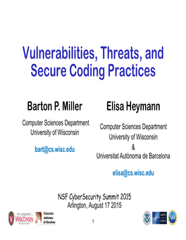 Vulnerabilities, Threats, and Secure Coding Practices