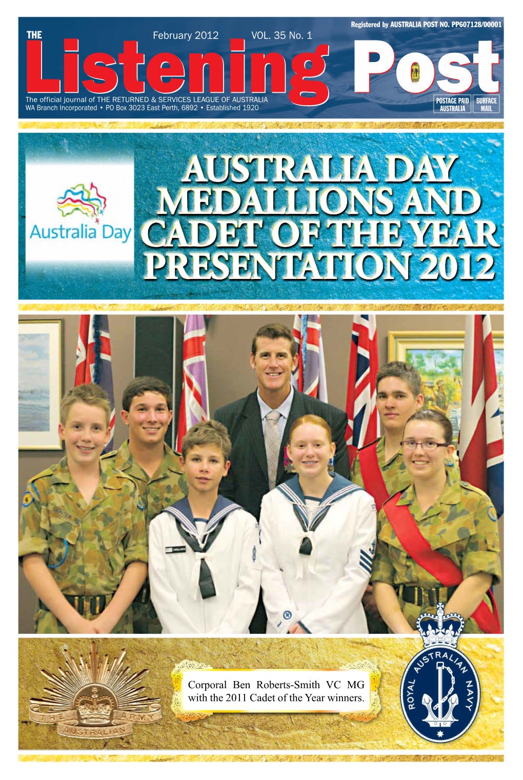 Australia Day Medallions and Cadet of the Year Presentation 2012