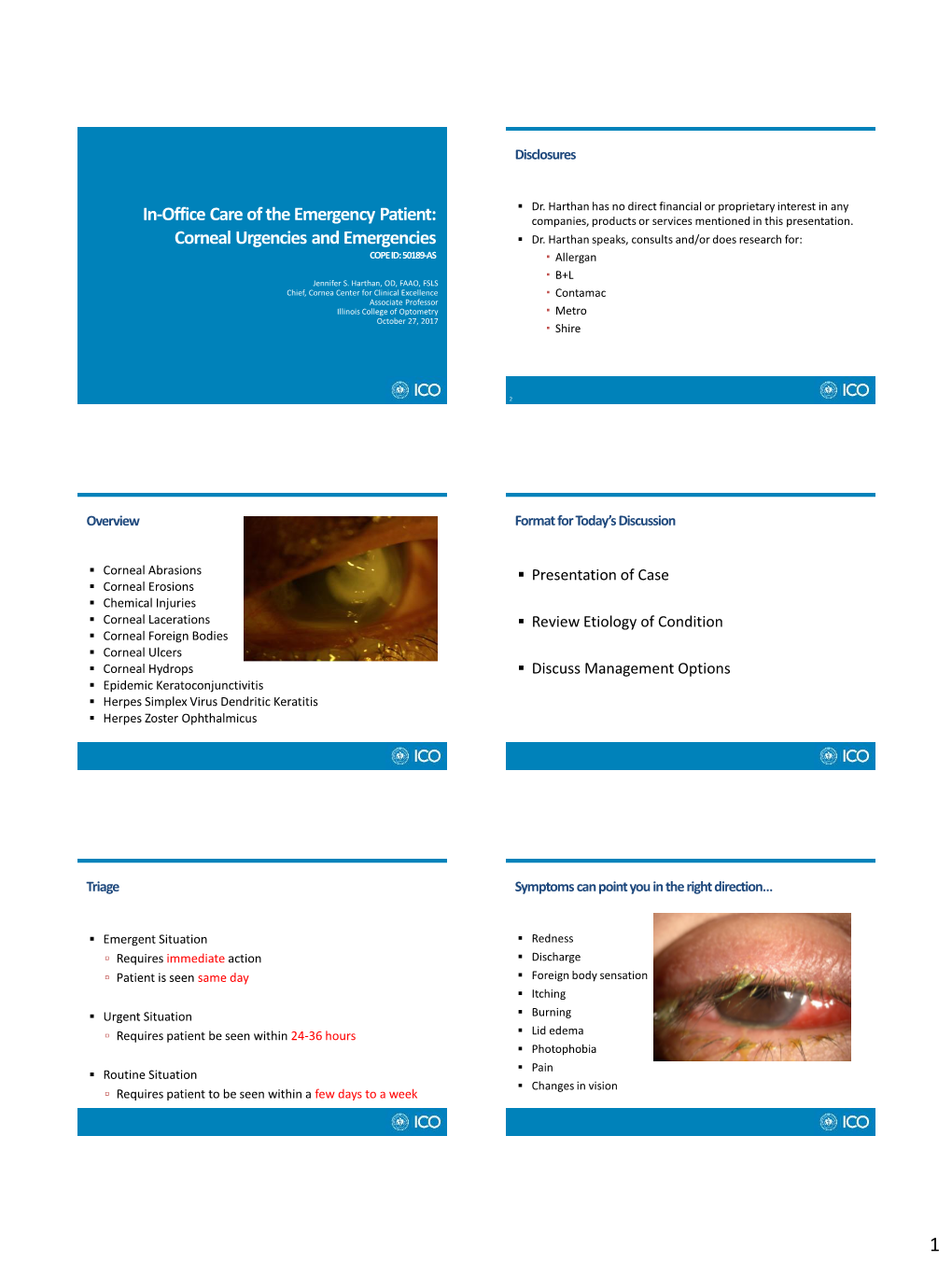 In-Office Care of the Emergency Patient: Corneal Urgencies And