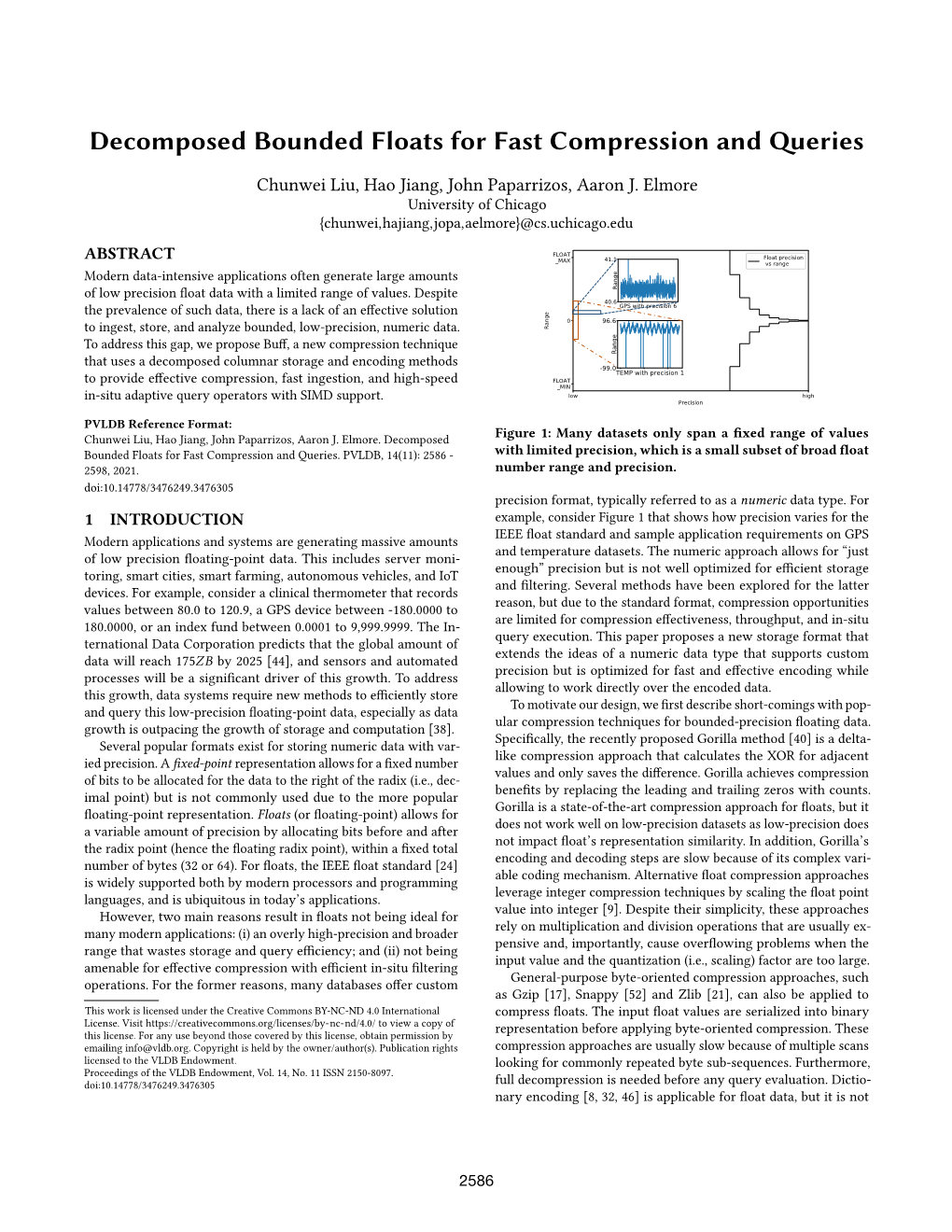 Decomposed Bounded Floats for Fast Compression and Eries