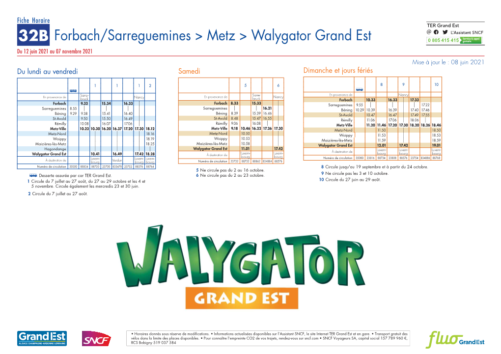 Forbach/Sarreguemines &gt; Metz &gt; Walygator Grand