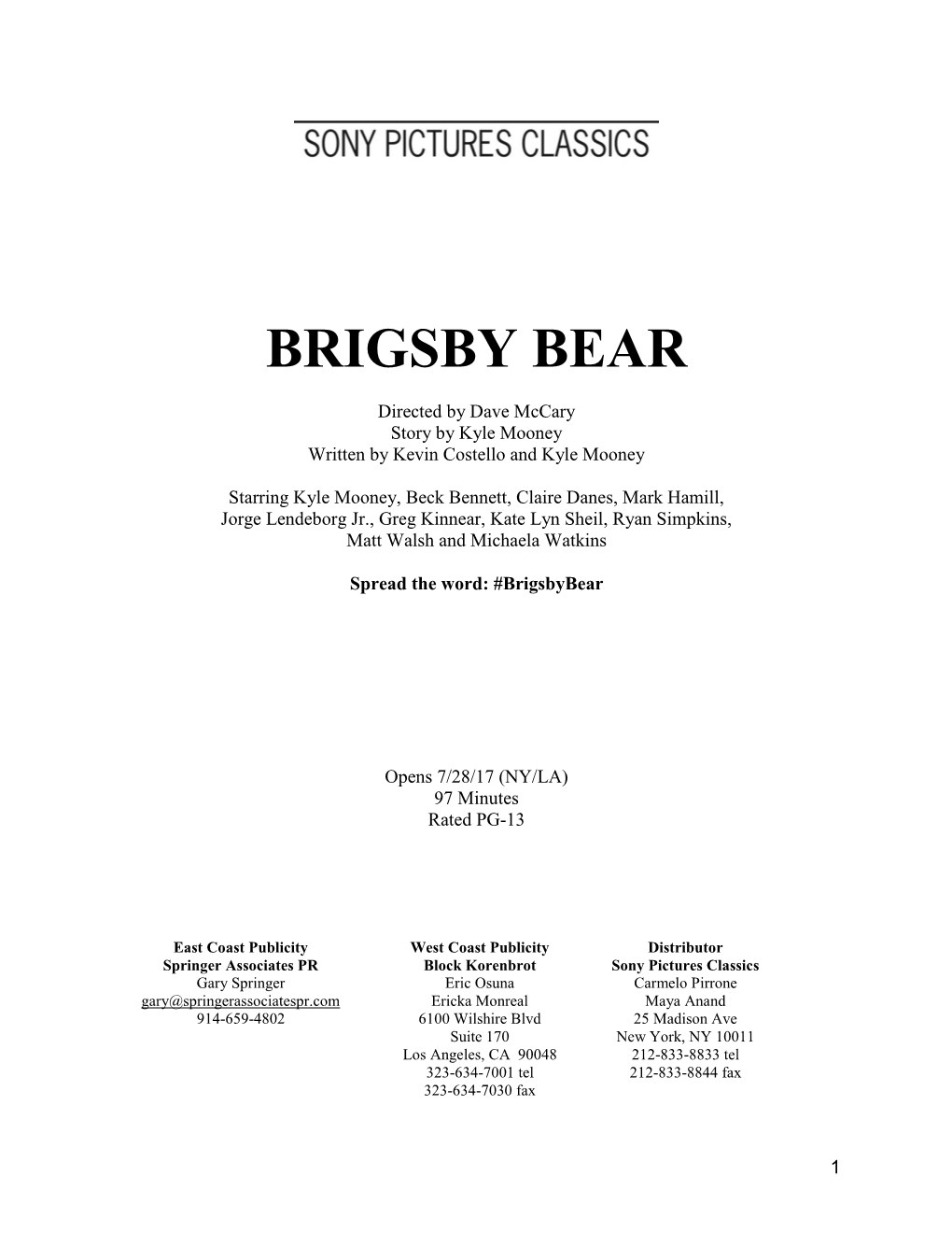 Brigsby Bear