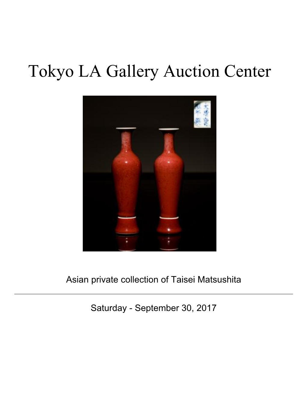 Tokyo LA Gallery Auction Center