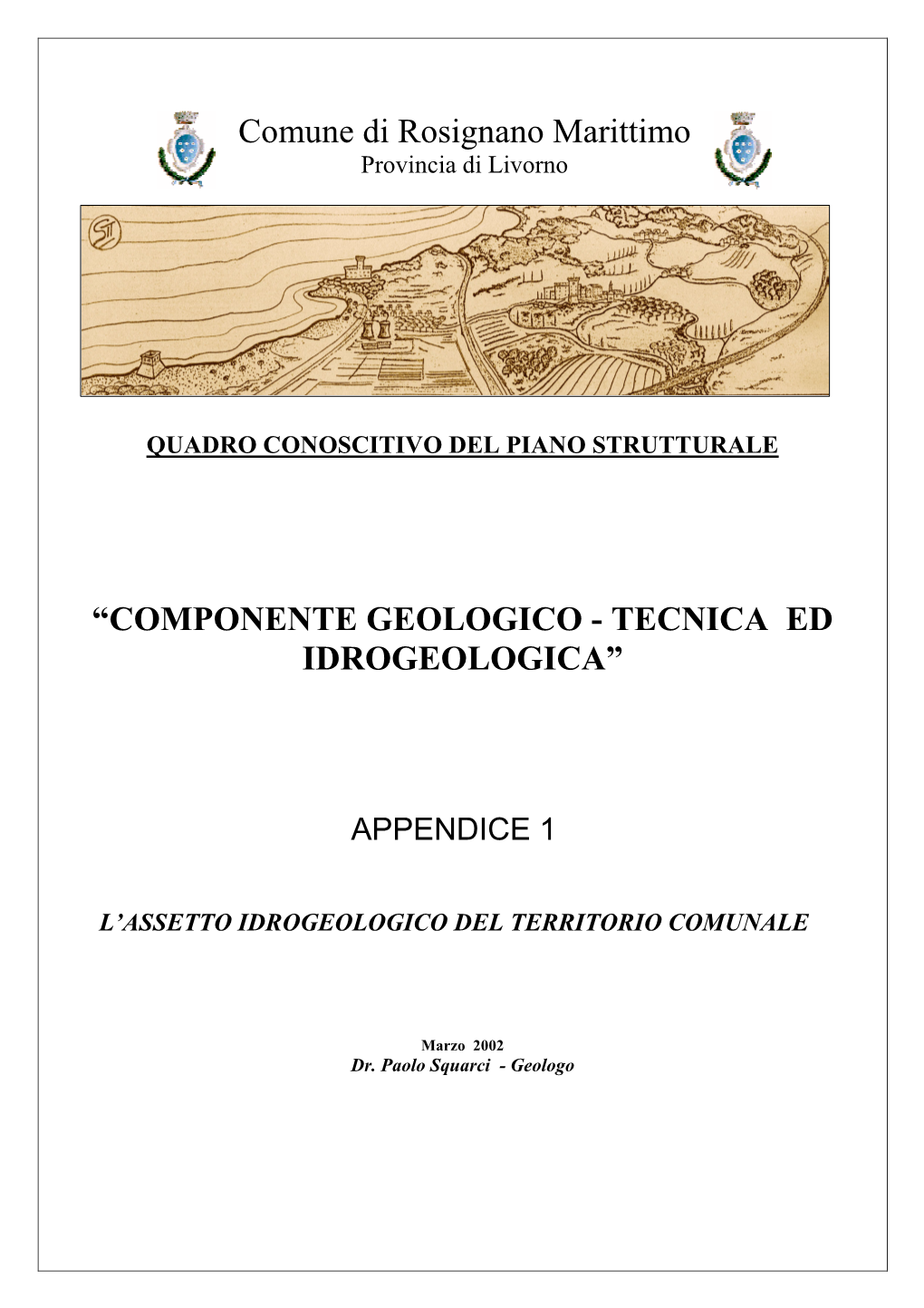 Componente Geologico - Tecnica Ed Idrogeologica”