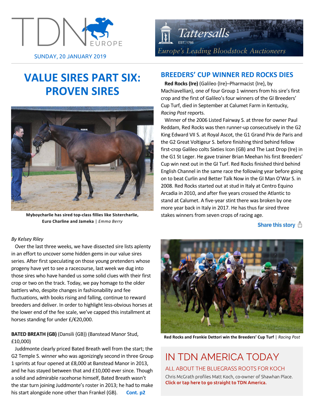 Value Sires Part Six: Proven Sires Cont