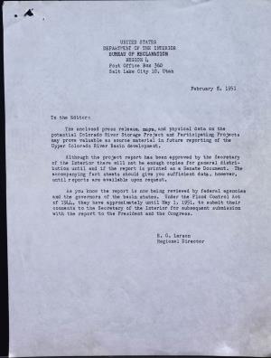 Cogjm.Larson Letter Crsp 02-08-1951