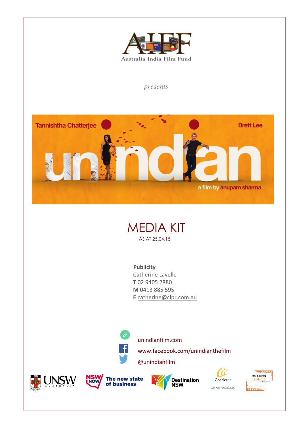 Media Kit As at 25.04.15