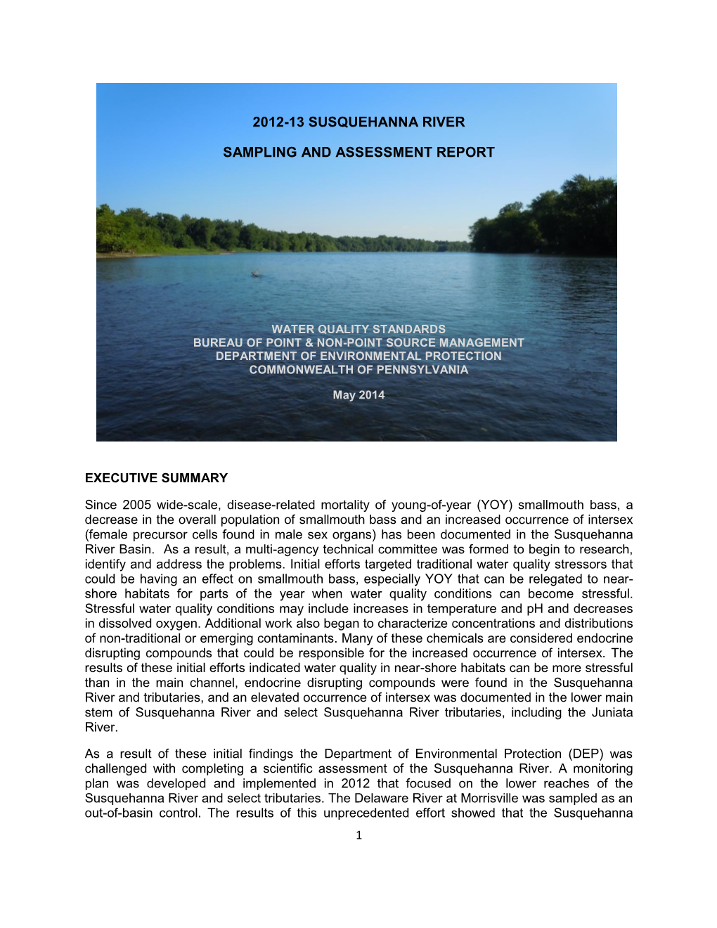 2012-13 Susquehanna River Sampling and Assessment