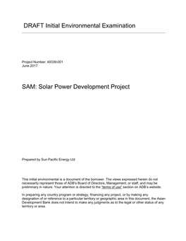 Solar Power Development Project