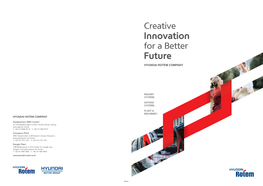 Creative Innovation for a Better Future