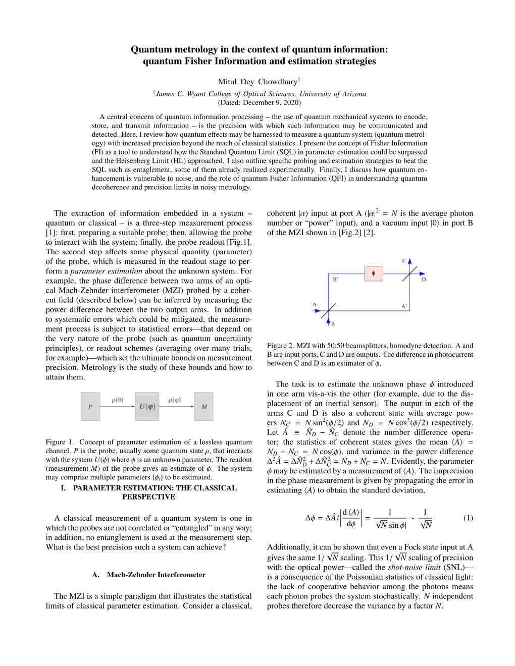 Quantum Fisher Information and Estimation Strategies