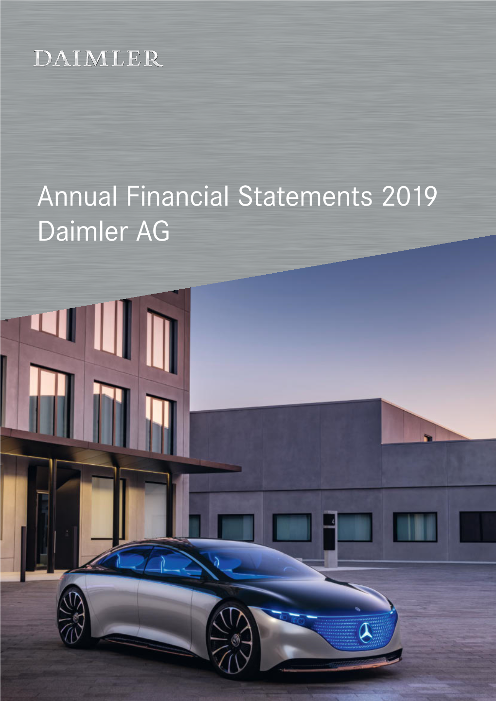 Annual Financial Statements Entity Daimler AG 2019