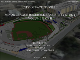 City of Fayetteville Minor League Baseball Feasibility