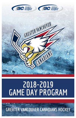2018-2019 Game Day Program