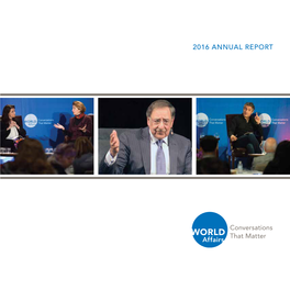 2016 Annual Report World Affairs 2016