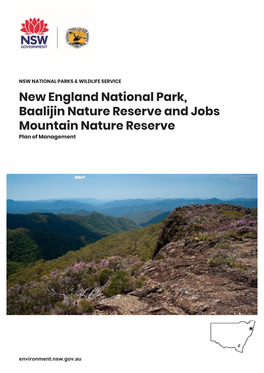 New England National Park, Baalijin Nature Reserve and Jobs Mountain Nature Reserve Plan of Management
