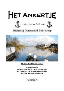 Informatieblad Van Stichting Dorpsraad Beinsdorp Februari