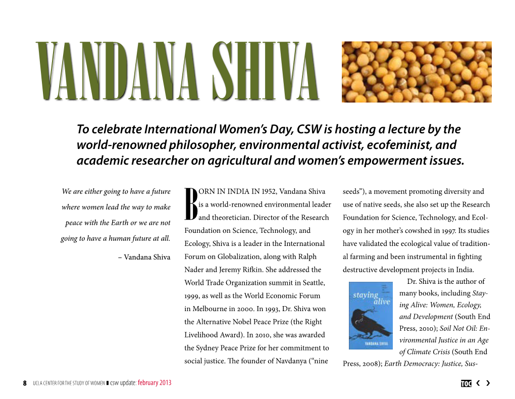 To Celebrate International Women's Day, CSW Is Hosting a Lecture By