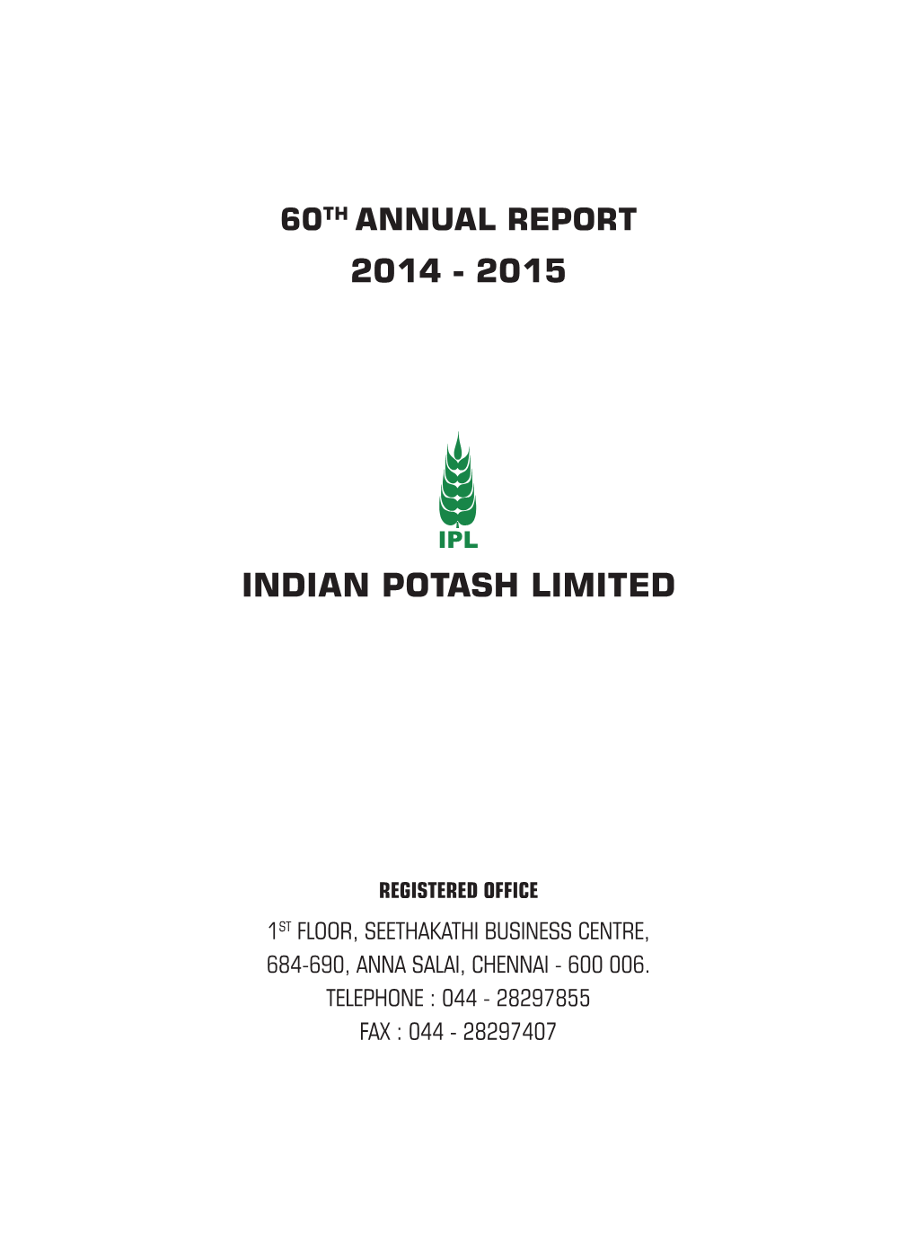 60Th Annual Report 2014 - 2015