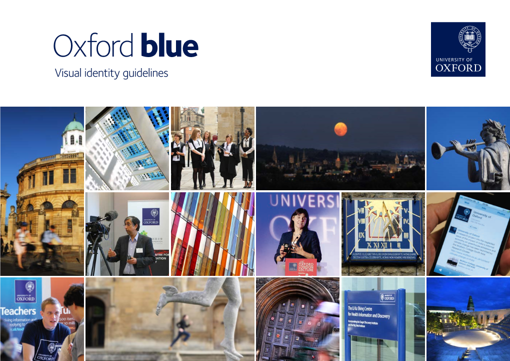 Oxford Blue Visual Identity Guidelines University of Oxford Visual Identity Guidelines