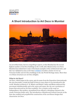 A Short Introduction to Art Deco in Mumbai