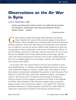 Observations on the Air War in Syria Lt Col S