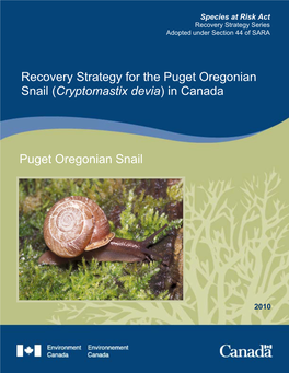 Puget Oregonian Snail (Cryptomastix Devia) in Canada