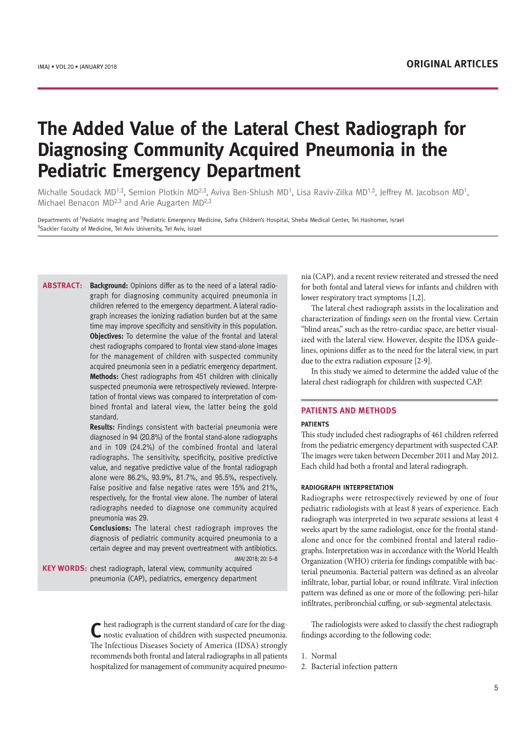 The Added Value of the Lateral Chest Radiograph for Diagnosing