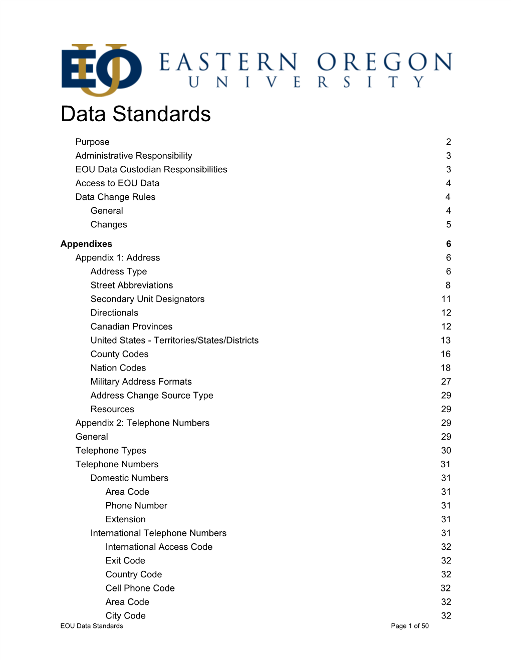 Data Standards