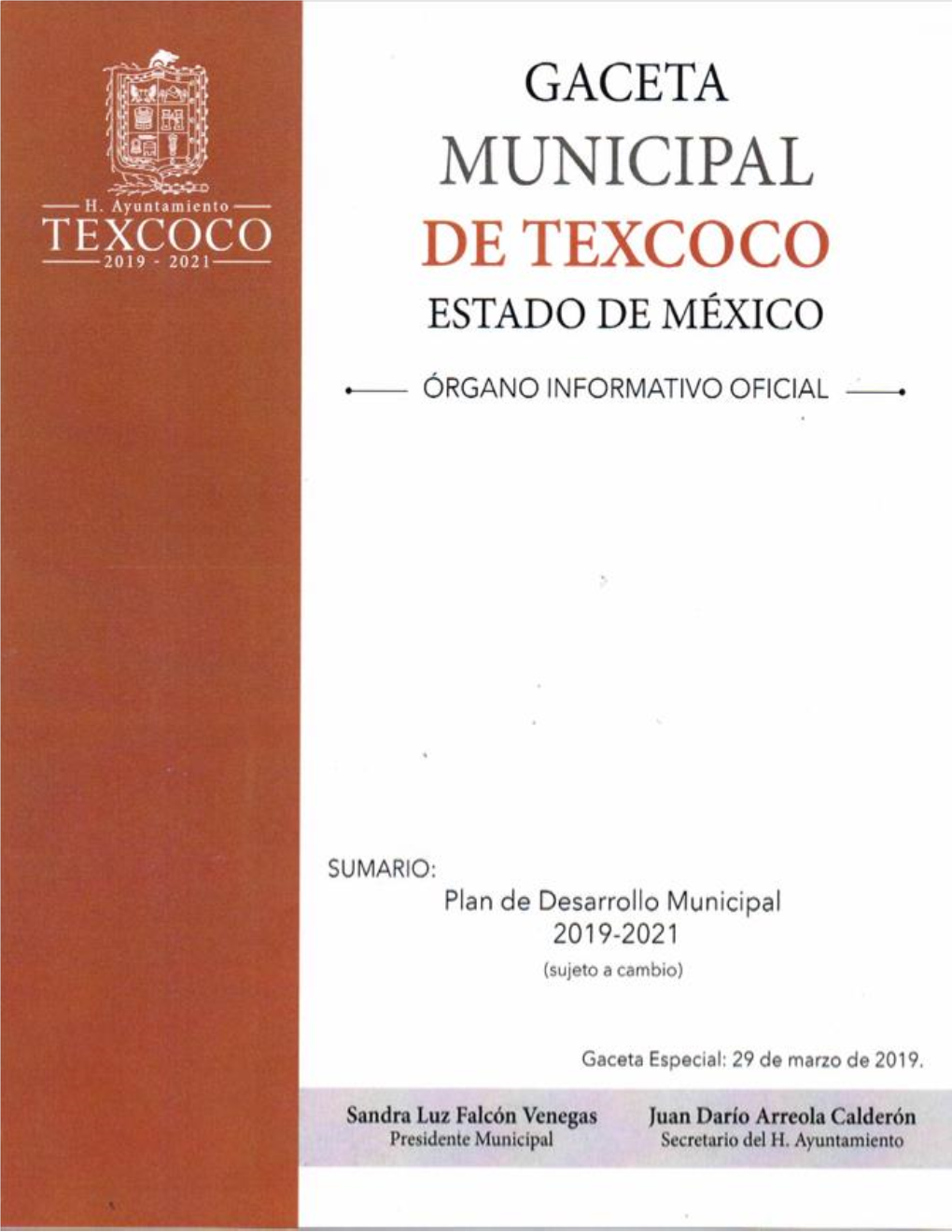 Plan De Desarrollo Municipal 2019 – 2021