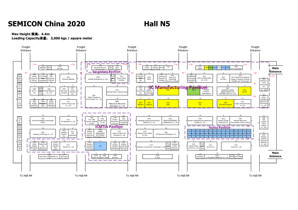 SEMICON China 2020 Hall N5