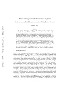 The $ K $-Strong Induced Arboricity of a Graph