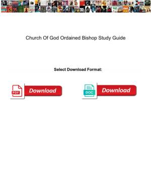 Church of God Ordained Bishop Study Guide