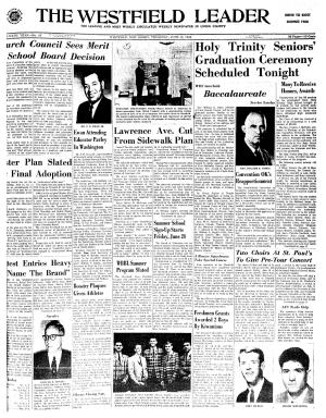 THEWESTFIELD LEADER DURING 1966 the LEADING and MOST WIDELY CIRCULATED WEEKLY NEWSPAPER in UNION COUNTY I-Slxth YEAR—(No