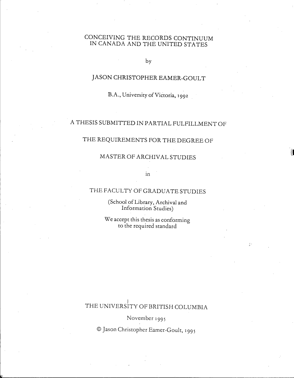 Conceiving the Records Continuum in Canada and the United States