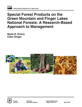 Special Forest Products on the Green Mountain and Finger Lakes National Forests: a Research-Based Approach to Management