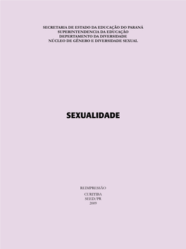 Caderno Temático: Sexualidade