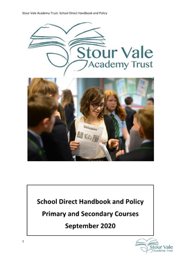 School Direct Handbook and Policy Primary and Secondary Courses September 2020