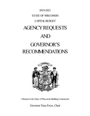 Capital Budget Agency Requests and Governor’S Recommendations