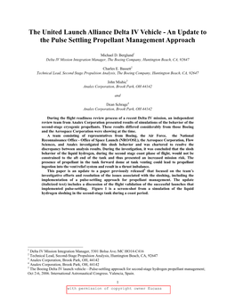 An Update to the Pulse Settling Propellant Management Approach