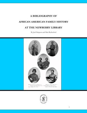 A Bibliography of African American Family History