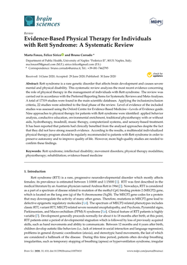 Evidence-Based Physical Therapy for Individuals with Rett Syndrome: a Systematic Review