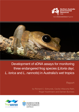 Development of Edna Assays for Three Frogs