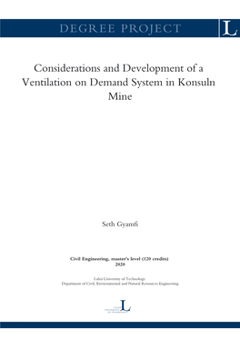 Considerations and Development of a Ventilation on Demand System in Konsuln Mine